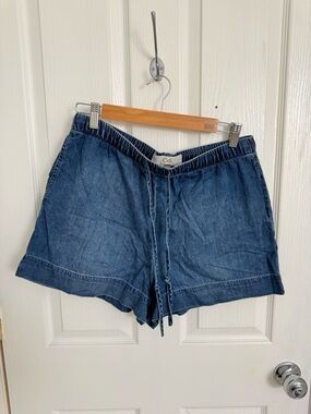cloth & stone Indigo Denim Drawstring Shorts
